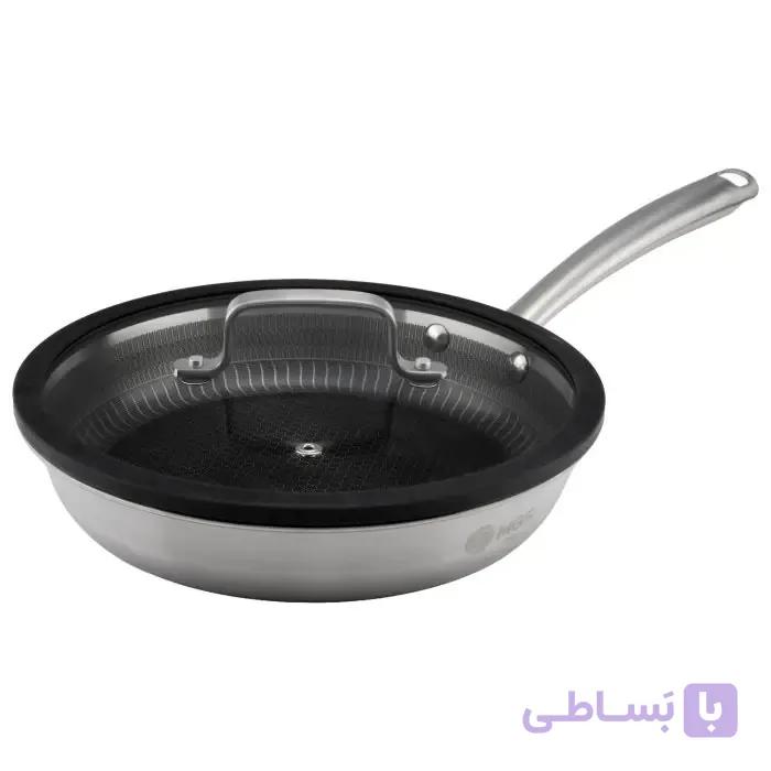 تابه تک دسته استیل کف لیزری ام جی اس کد PS3133 سایز 24 — تصویر 1