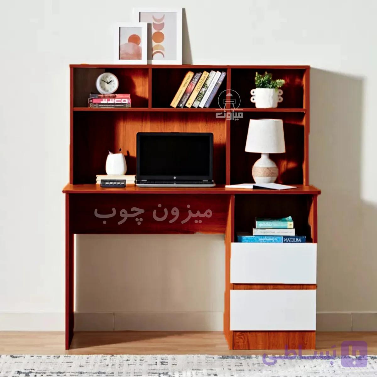 میز تحریر مدل کتایون دو میزون چوب — تصویر 1