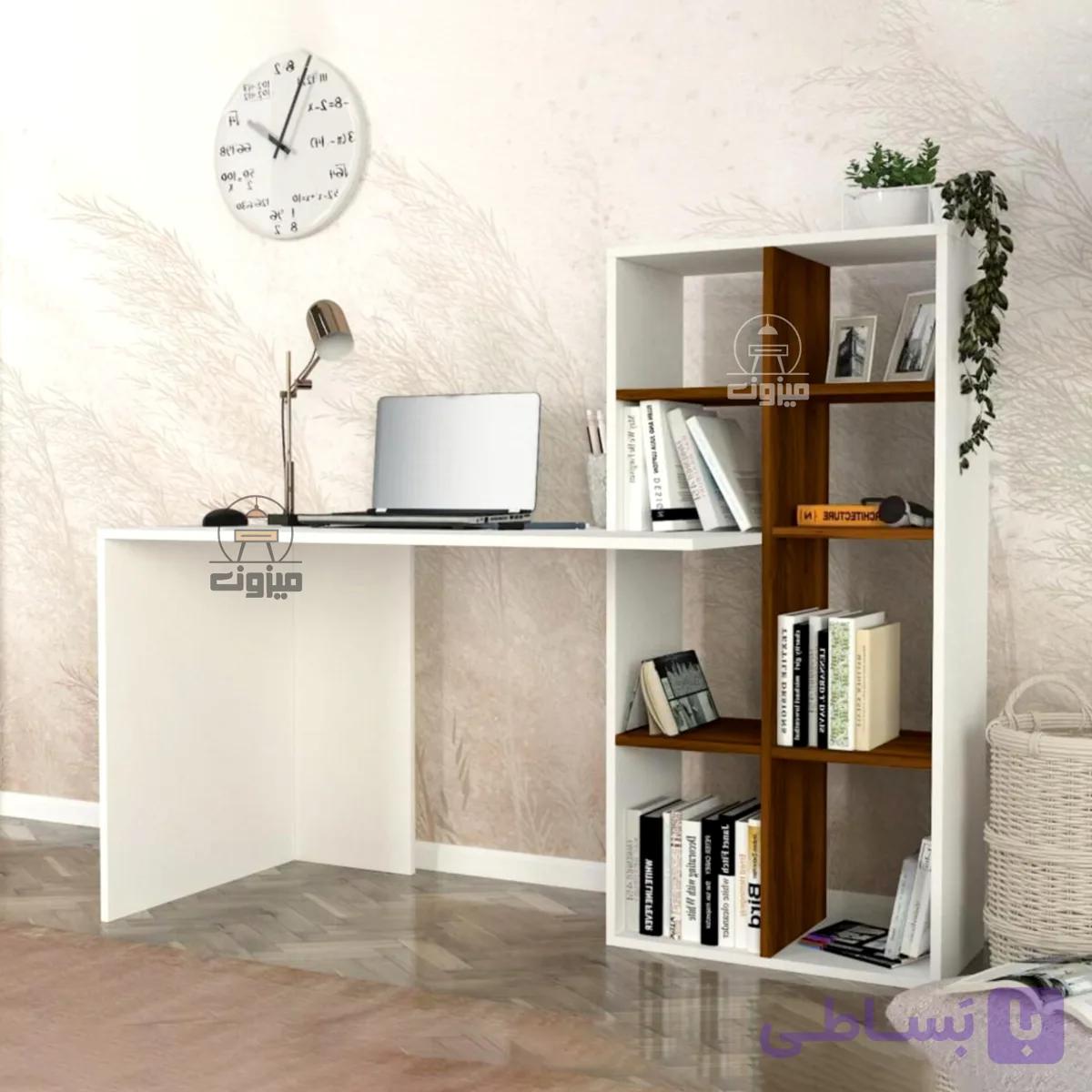 میز تحریر مدل ژاله دو میزون چوب — تصویر 1