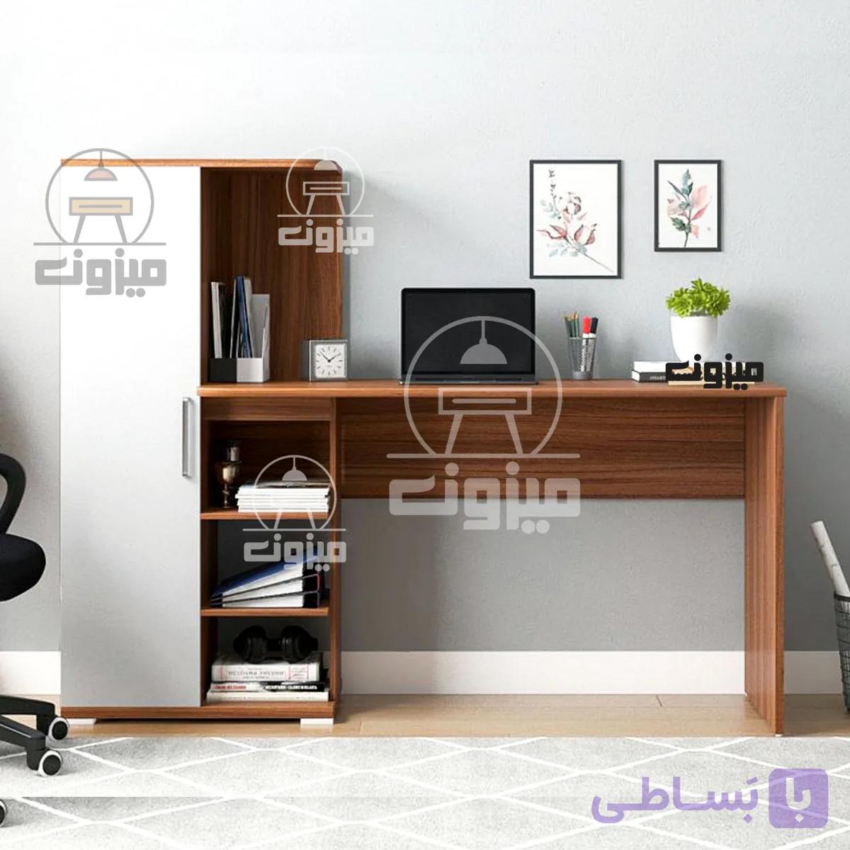 میز تحریر درب دار مدل آوا دو میزون چوب — تصویر 1