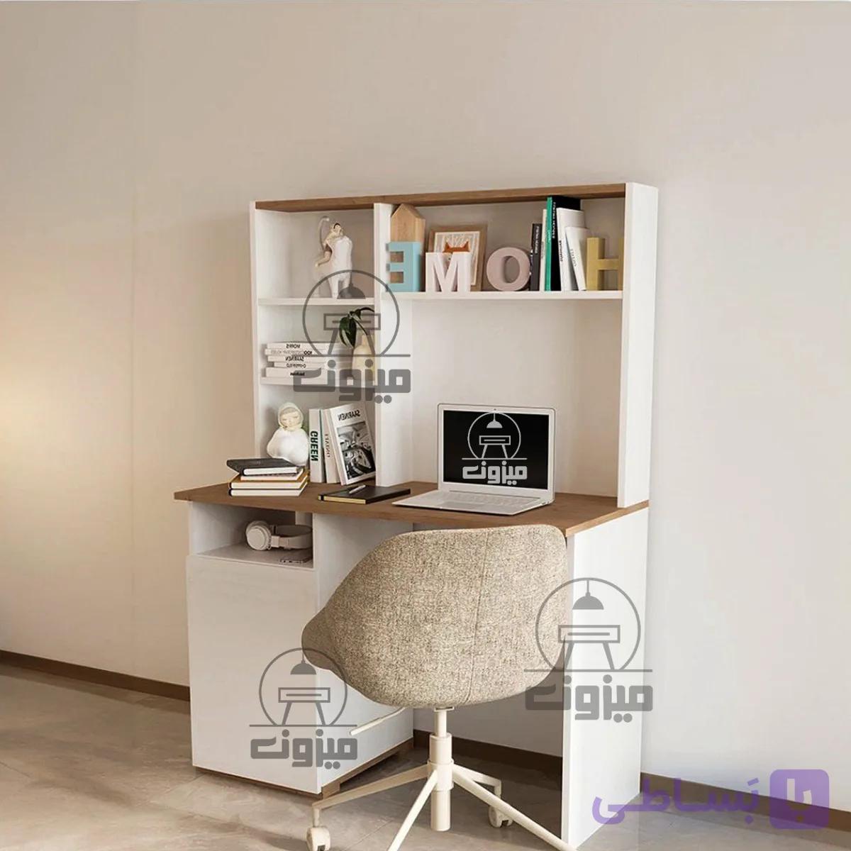 میزتحریر ام دی اف مدل نیکا دو میزون چوب — تصویر 1