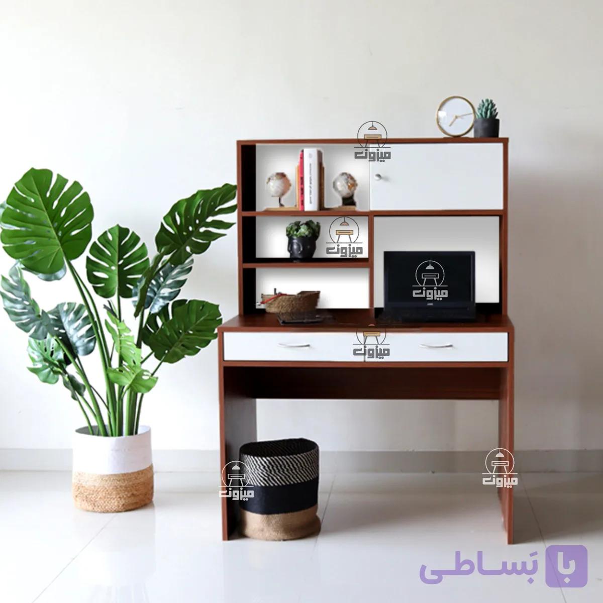 میز تحریر مدل پروا دو میزون چوب — تصویر 1