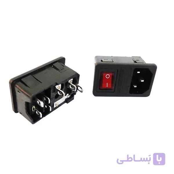 سوکت مادگی پاور کلید دار