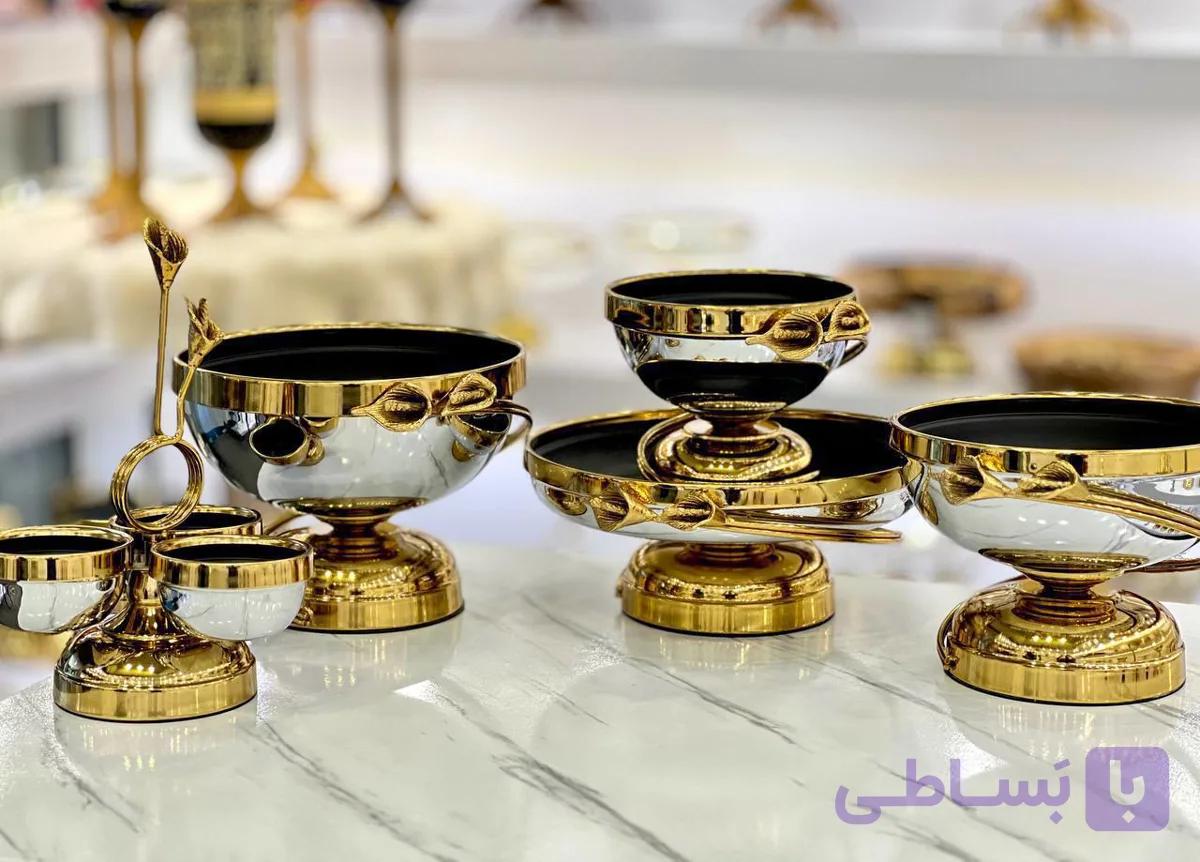 سرویس پذیرایی لیلیوم فلزی دو رنگ