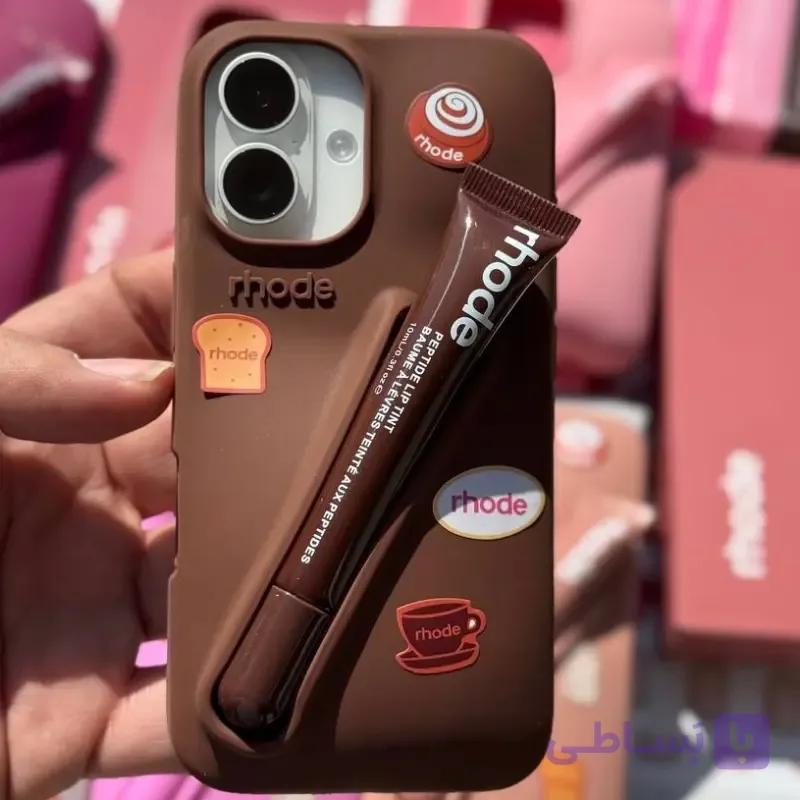قاب آیفون پک رود همراه با لیپ ست (اسپرسو)Rhode Phone Case Stickers 2-Pack