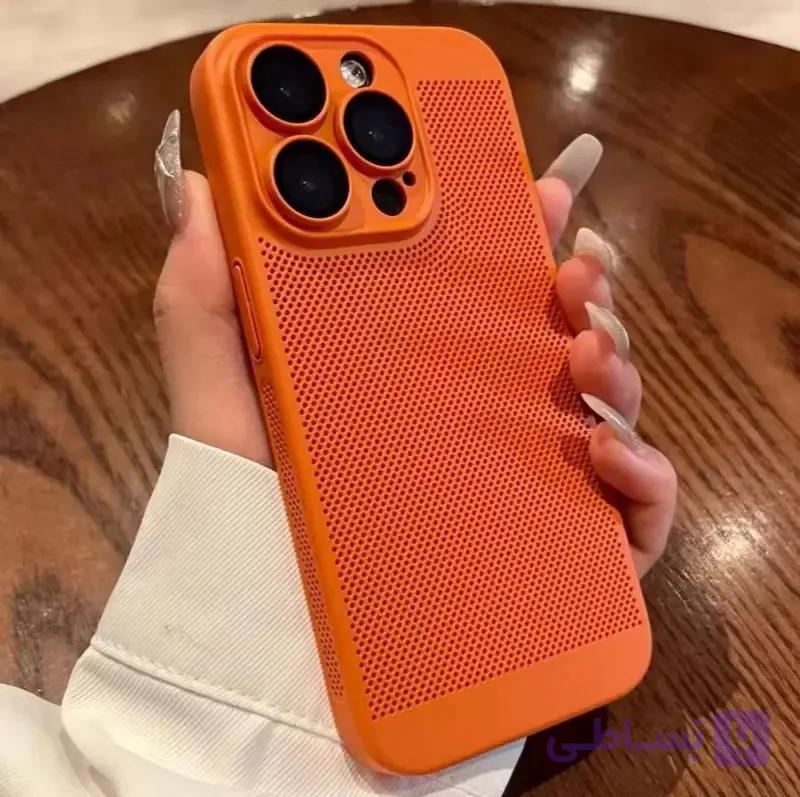 قاب Net Case Orange گوشی آیفون با محافظ لنز دوربین Net Case Orange iPhone Case