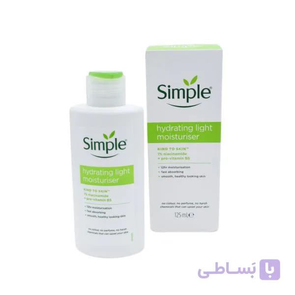 کرم آبرسان سیمپل مدل hydrating light مناسب انواع پوست 5115 — تصویر 1