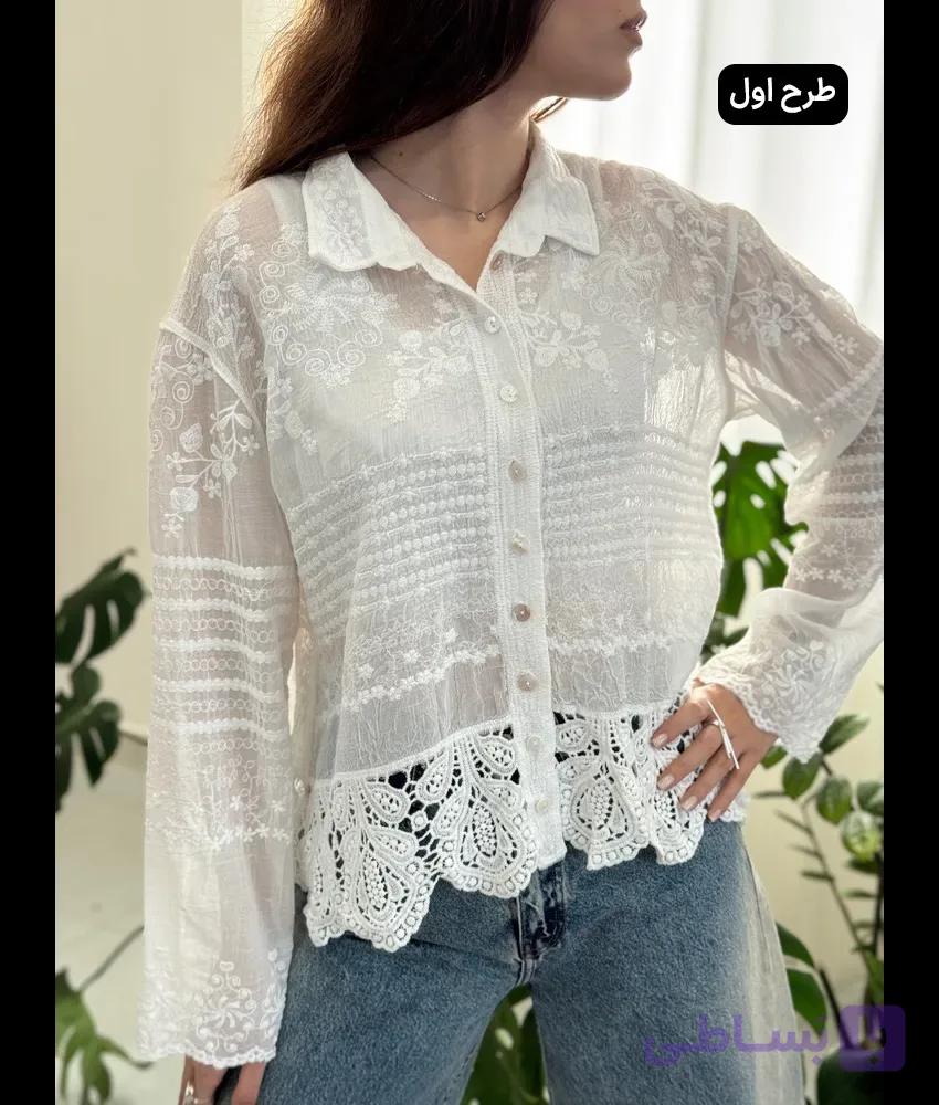 شومیز گیپور وارداتی — تصویر 1