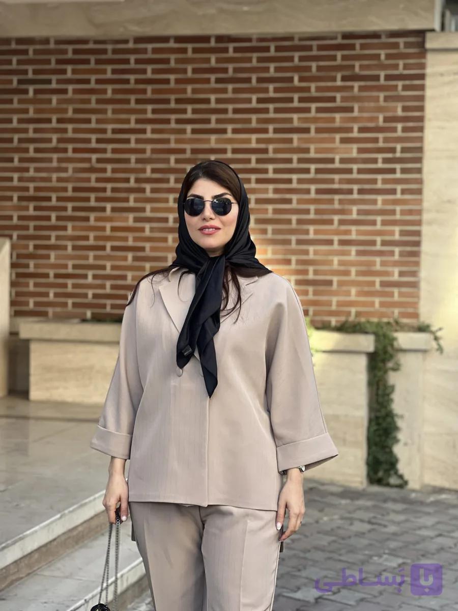ست کت و شلوار کرب لمه — تصویر 1