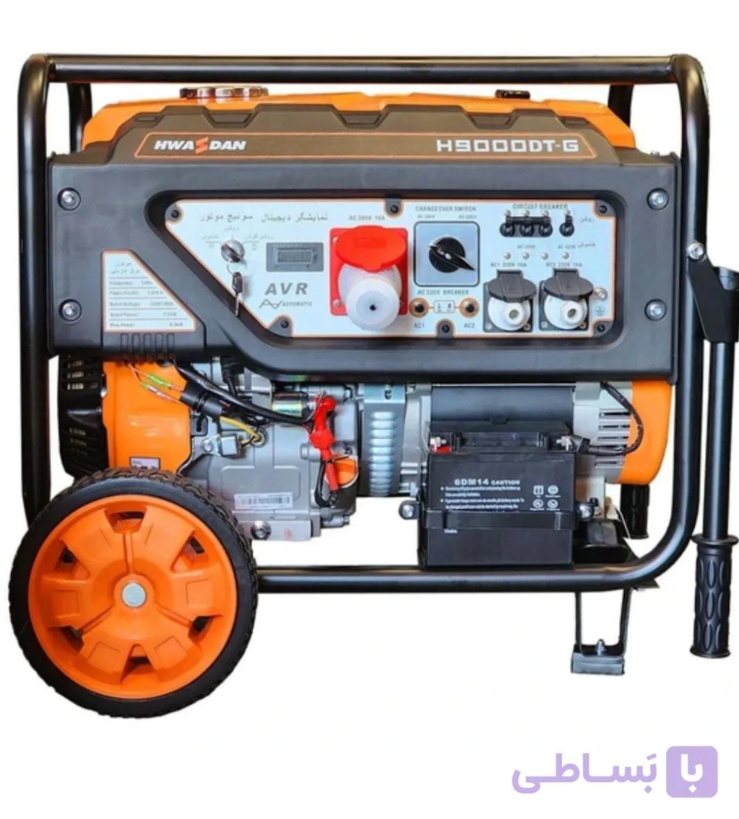 موتور برق بنزینی8.5 کیلو وات هواسدان مدل 3 فاز H9000DT-G