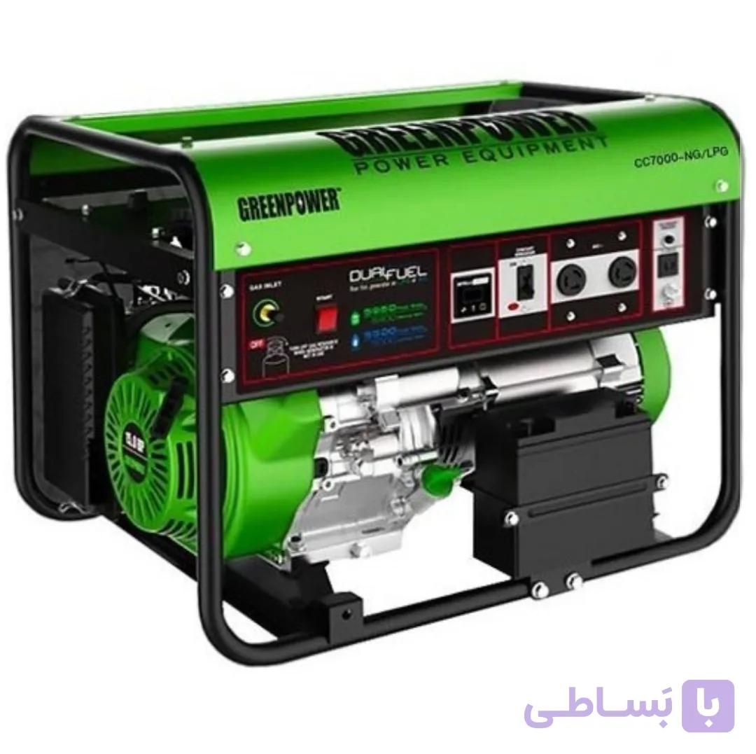 موتور برق گازسوز ۵/۵ کیلووات گرین پاور مدل CC7000-NG/LPG — تصویر 1