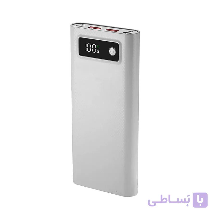 کیس پاوربانک 8 باتری 18650 فست شارژ 20000mAh سفید — تصویر 1