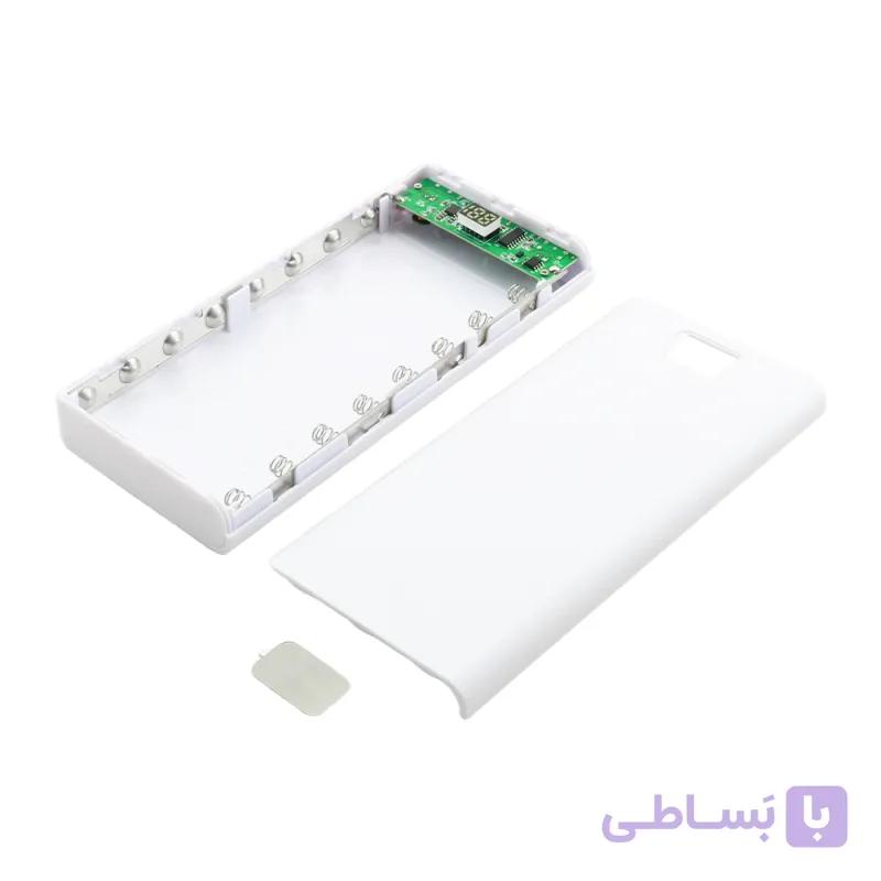 کیس پاوربانک 20000mAh دو خروجی USB به همراه نمایشگر و برد 8 باتری — تصویر 1