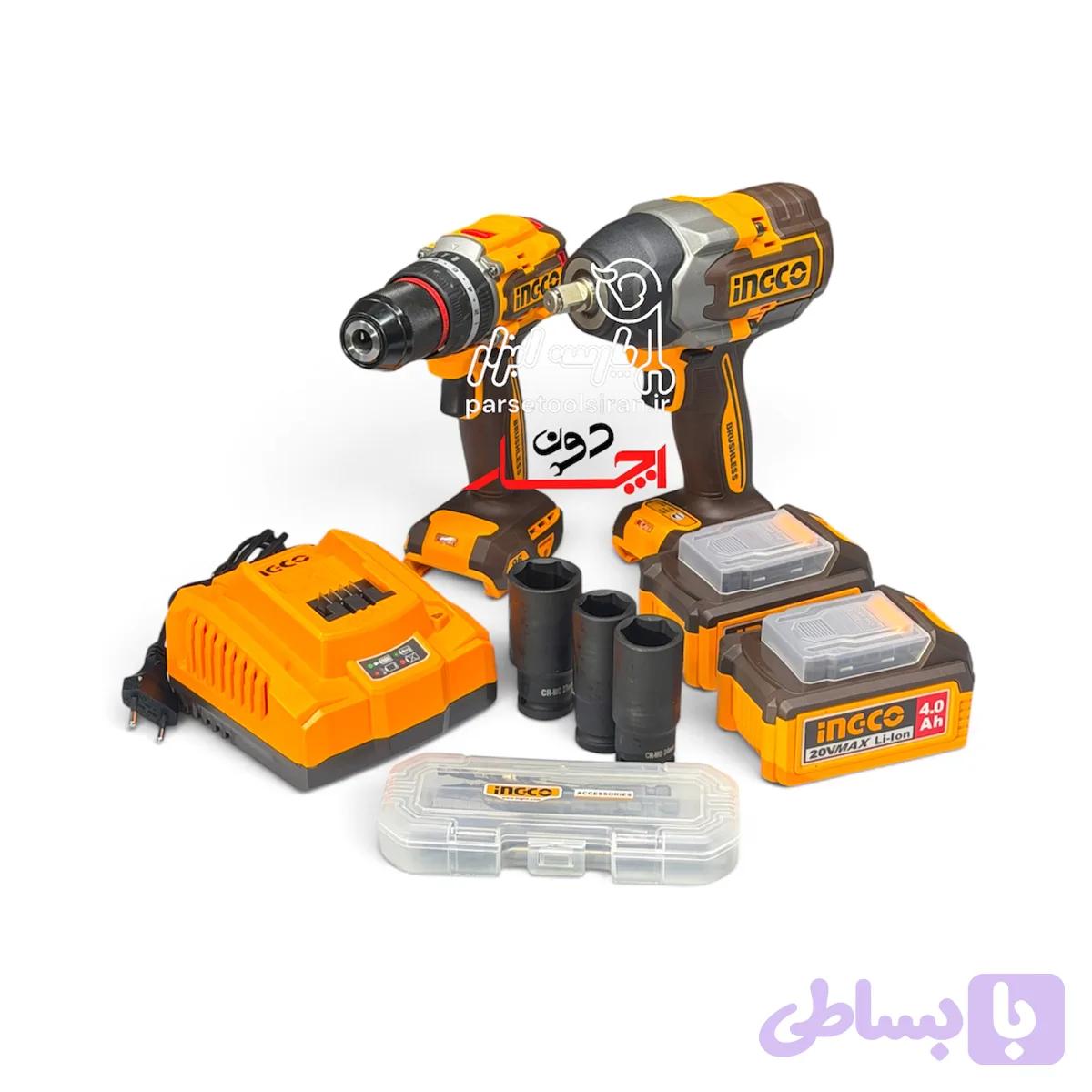 ست ابزار شارژی 2 عددی اینکو مدل COSLI250586 — تصویر 1