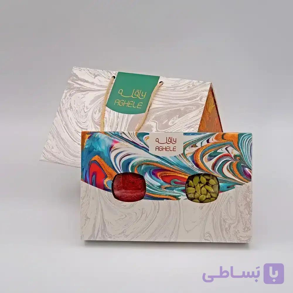 پک زعفران کادویی سوپر نگین 3 گرمی به همراه هل (کد 323) — تصویر 1