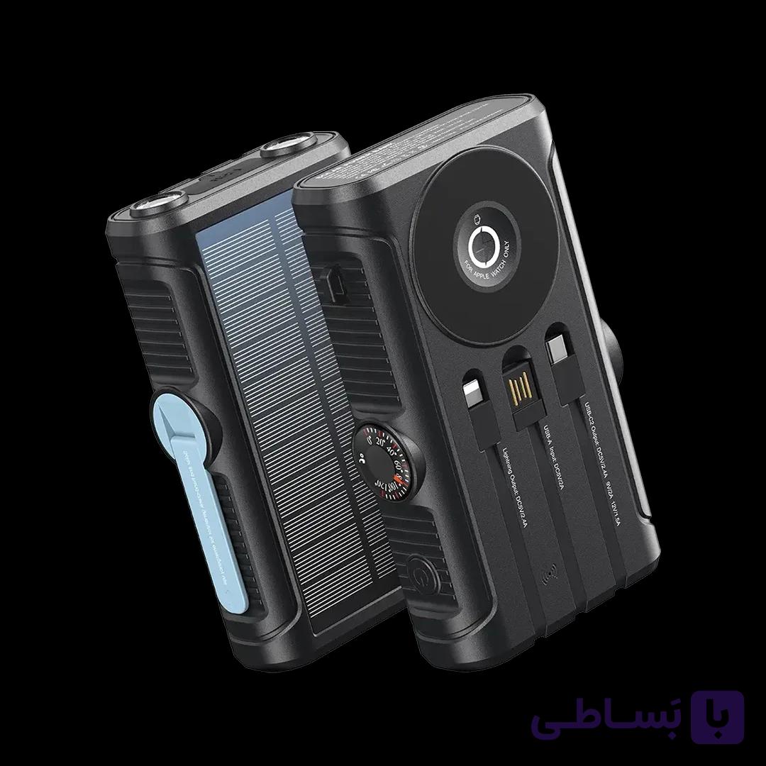 پاوربانک خورشیدی 20000 پاورولوژی مدل Powerology Helio Lux PPBCHAW53BK — تصویر 1