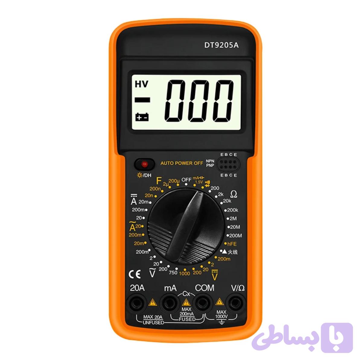 مولتی متر دیجیتال مدل DT9205A