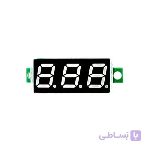 ماژول ولت متر 0.28 اینچ 4.5 تا 100 ولت سگمنت آبی سه سیم — تصویر 1