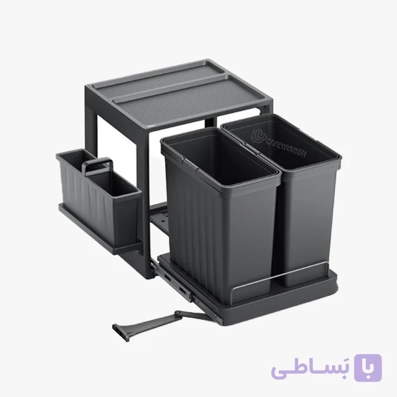 سطل زباله دو مخزنه لولایی ملونی 9251