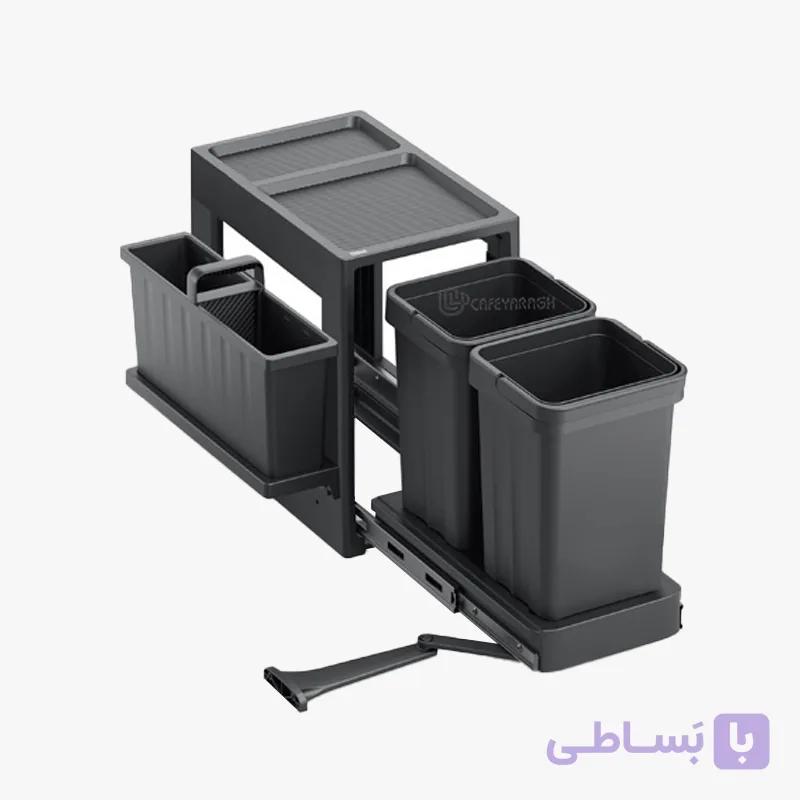 سطل زباله دو مخزنه لولایی ملونی 9246