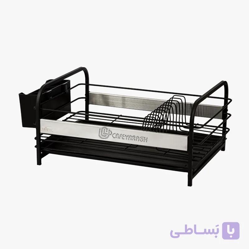 آبچکان رومیزی یک طبقه پروفیل استیل مشکی هوفل مدل GS1