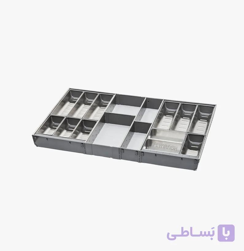 جا قاشقی و چنگال کشویی استیل ملونی مدل 9016 — تصویر 1