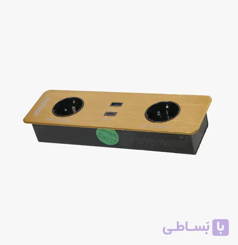 پریز برق توکار ملونی مدل 10056 — تصویر 1