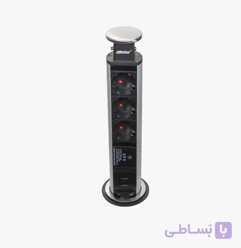 پریز توکار استوانه ای ملونی مدل 10006 — تصویر 1