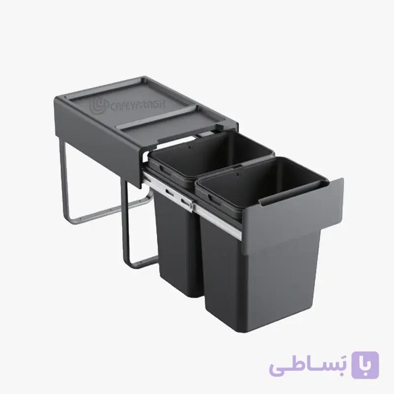 سطل زباله ریلی دوقلو ملونی مدل 9196