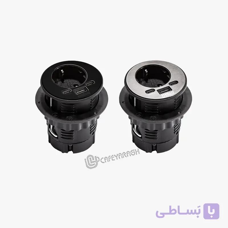 پریز توکار استوانه ای ملونی مدل 10104
