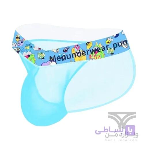 شورت مردانه اسلیپ اورجینال عروسکی بغل باز تمام شیشه ای Pump Men’s Modal Bikini Briefs Dual Waistband V-Suspension Transparent Ultra-thin برند پامپ — تصویر 1