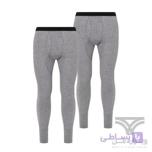 پک 2 تایی لگینگ مردانه کش پهن جذب بیس لایر اسمارا من Esmara Men آلمان فلای دار کبریتی طوسی — تصویر 1