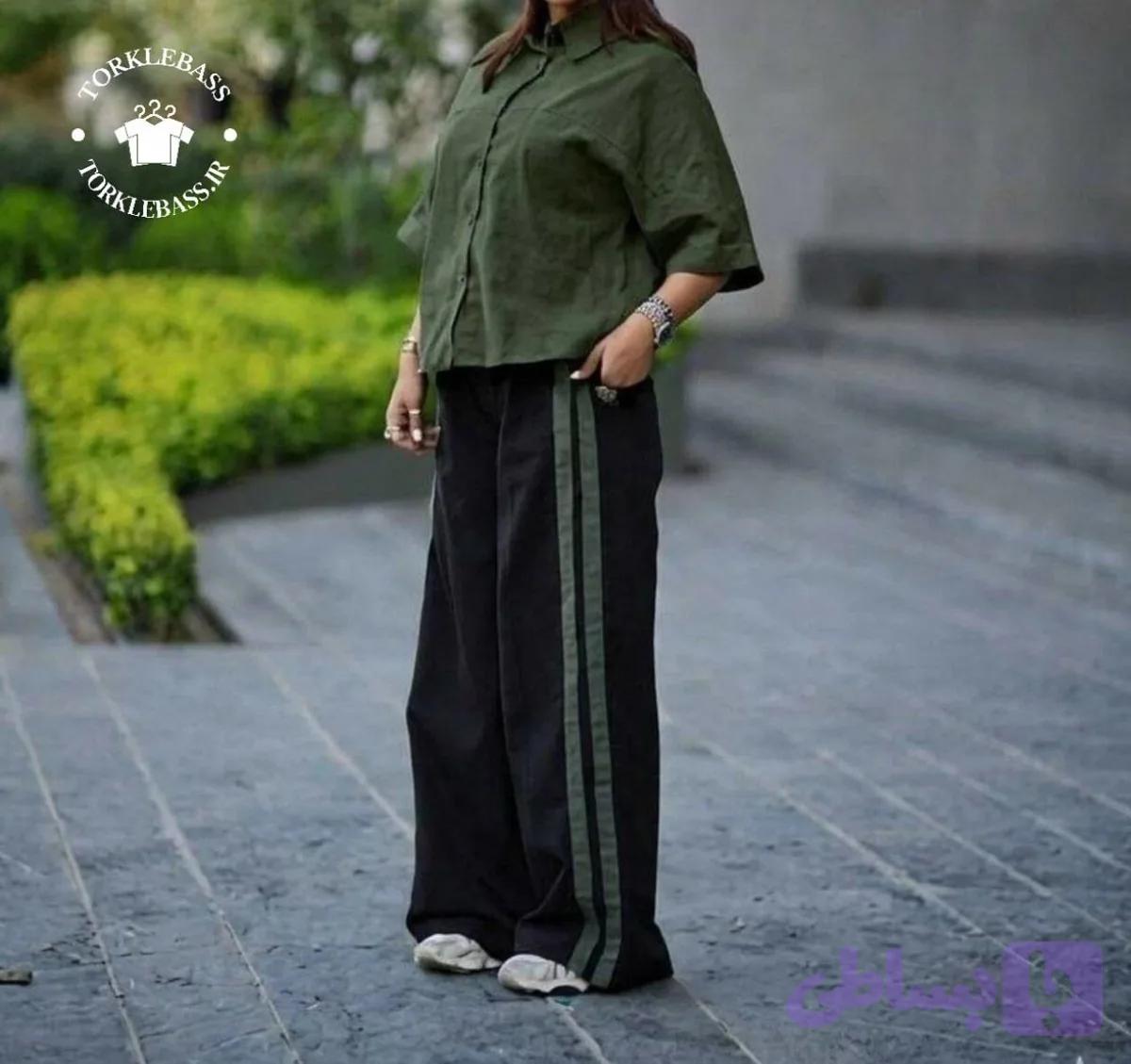 ست بلوز شلوار لنین زنانه — تصویر 1