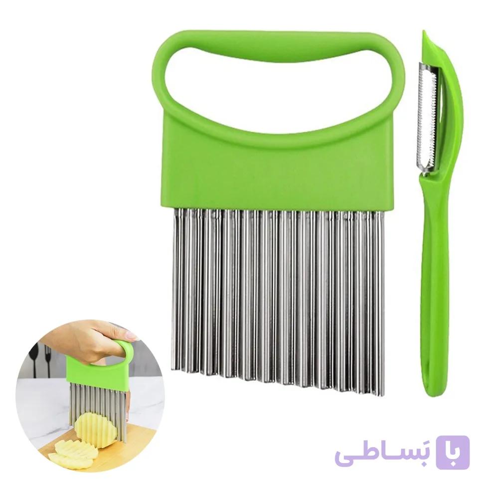 خلال کن سیب زمینی استیل با پوستگیر چینی — تصویر 1
