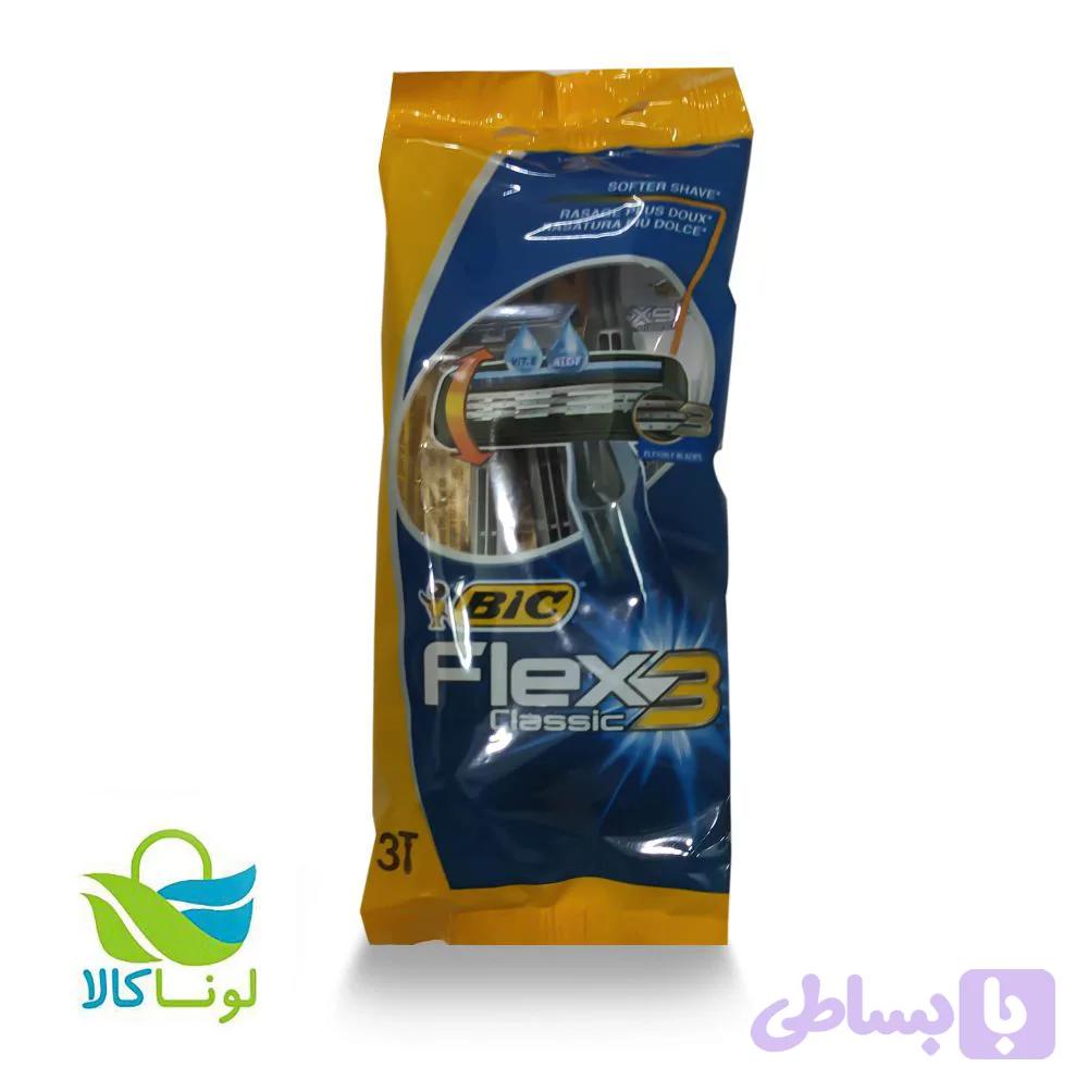 خودتراش ژیلت 3 لبه فلکسی بیک flex — تصویر 1