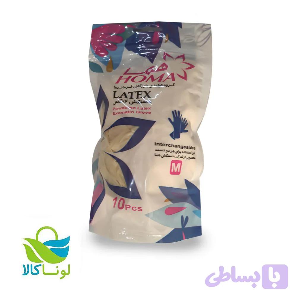 دستکش لاتکس ۱۰ عددی هما M — تصویر 1
