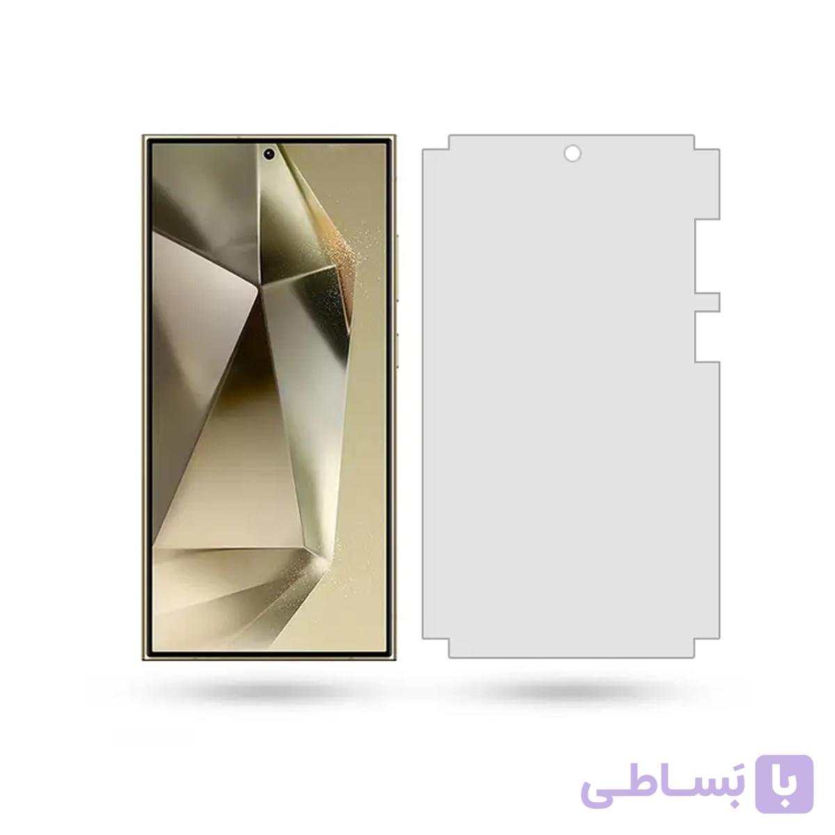 گلس هیدروژلی پشت و رو سامسونگ Galaxy S24 Ultra شفاف – برند recci — تصویر 1
