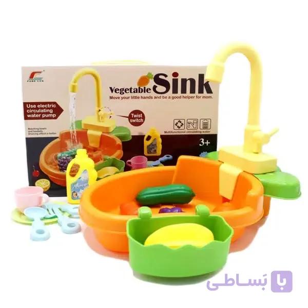 سینک ظرفشویی اسباب بازی کودک باطری خور Vegetable Sink — تصویر 1