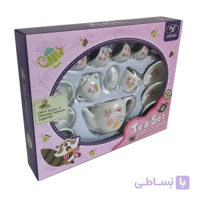 ست سرویس ظروف چای خوری چینی 16 قطعه طرح گل — تصویر 1