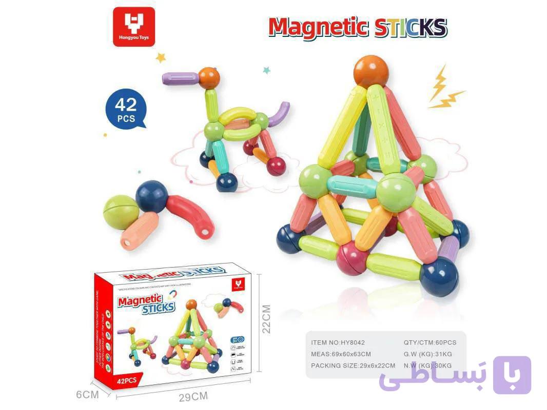 مگنتیک استیک مغناطیسی 42 تکه Hongyu Toys