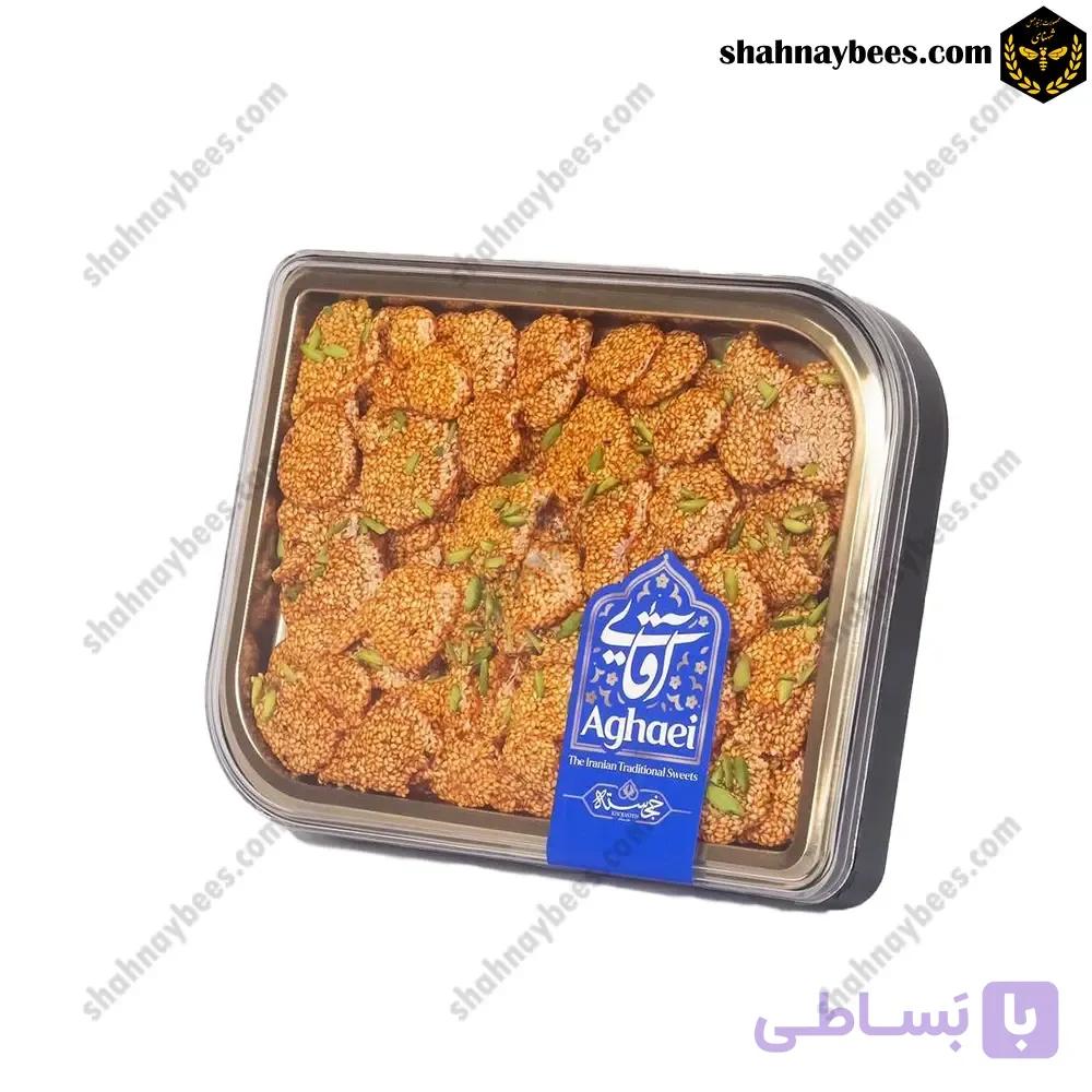 سوهان عسلی کنجدی آقایی | طرح نگین | 420 گرم