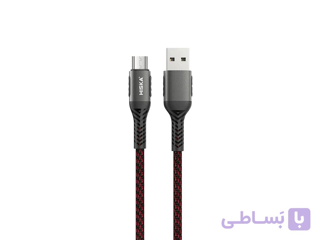 کابل اندروید (MicroUSB) هیسکا (HISKA) طول 1 متر مدل LX-404 — تصویر 1
