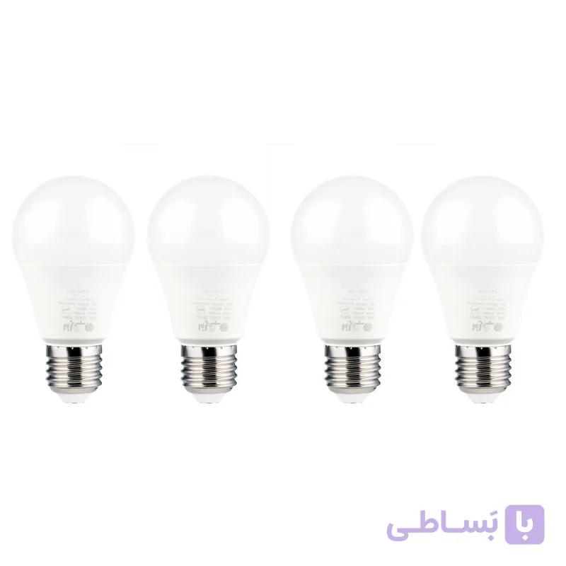 لامپ ال ای دی 9 وات افراتاب مدل AF-B-0901-9W بسته 4 عددی