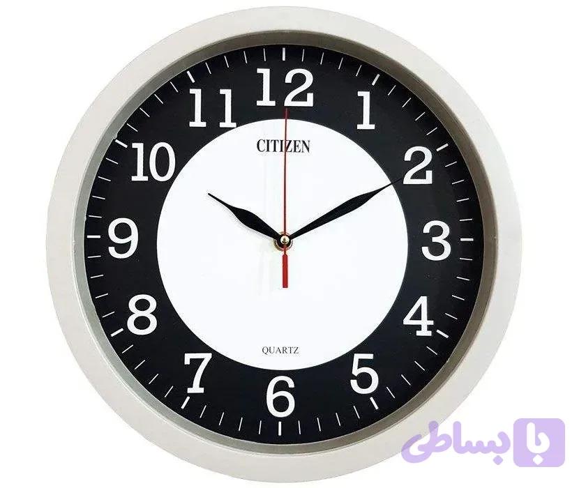 ساعت دیواری سیتیزن زبرا؛ طراحی مدرن مشکی و سفید