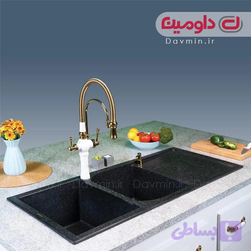 سینک گرانیتی دو لگن کد D304 — تصویر 1