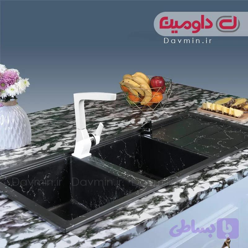 سینک گرانیتی دو لگن کد D301 — تصویر 1