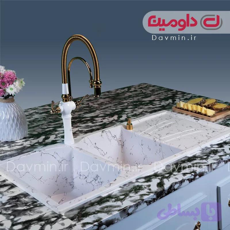 سینک گرانیتی دو لگن کد D300 — تصویر 1