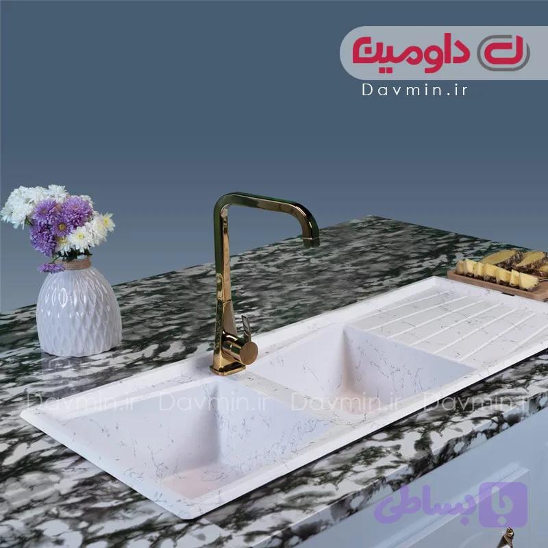 سینک گرانیتی دو لگن کد D308 — تصویر 1