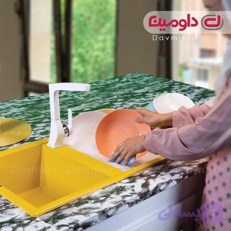 سینک گرانیتی دو لگن کد D305 — تصویر 1