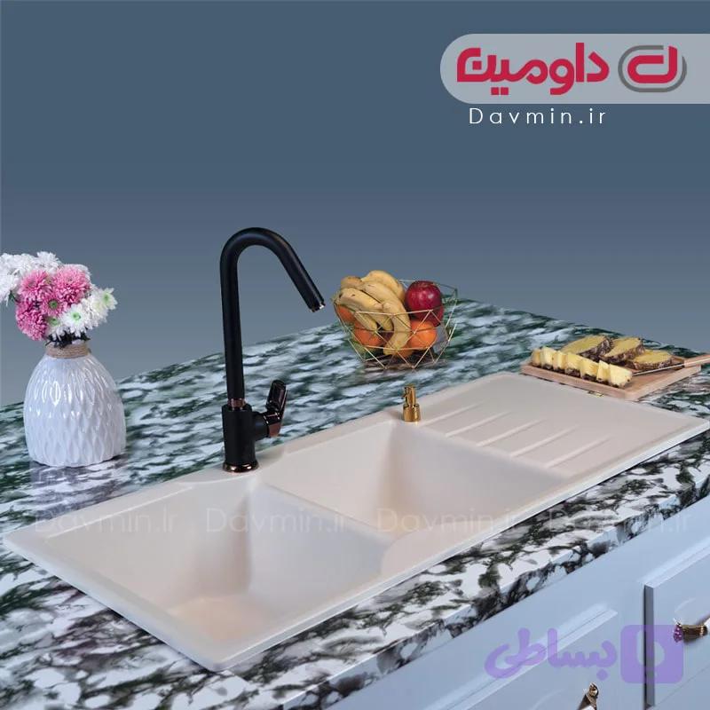 سینک گرانیتی دو لگن کد D302 — تصویر 1